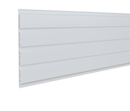 PVC BLANC - Lame lambris - aspect 4 frisettes - 4.00 ml x 25 cm